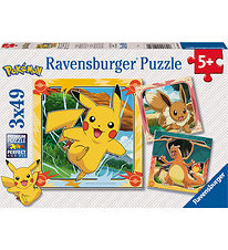 Ravensburger Puslespil - 3x49 Brikker - Pokémon Ravensburger Puslespil - 3x49 Brikker - Pokémon