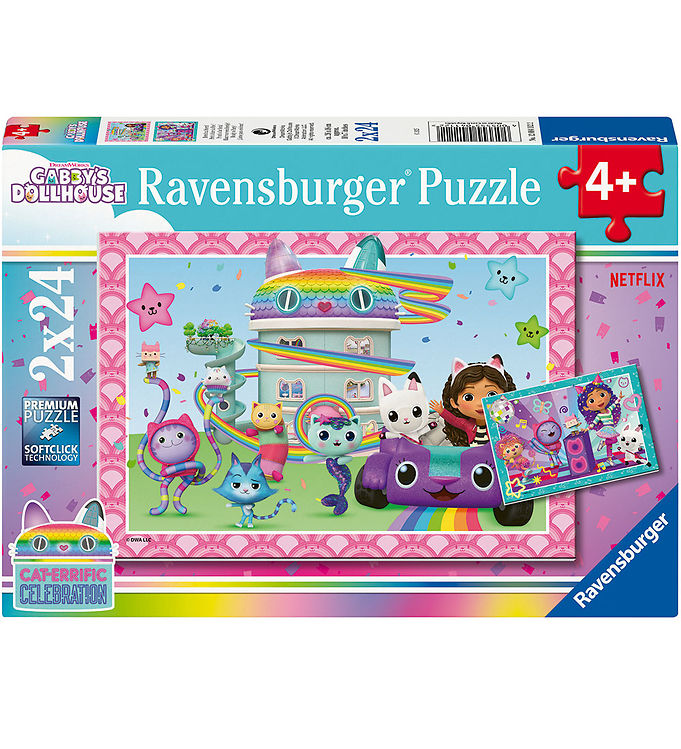 Ravensburger Puslespil - 2x24 Brikker - Gabby's Dollhouse