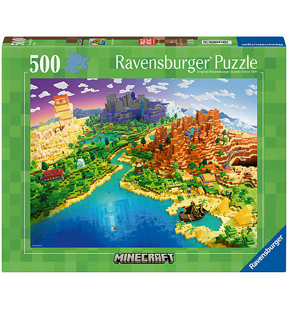 Ravensburger Puslespil - 500 Brikker - World of Minecraft Ravensburger Puslespil - 500 Brikker - World of Minecraft