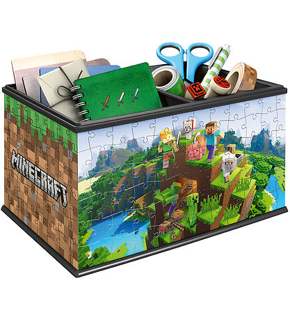 Ravensburger Puslespil - 3D Treasure Box - 223 dele - Minecraft