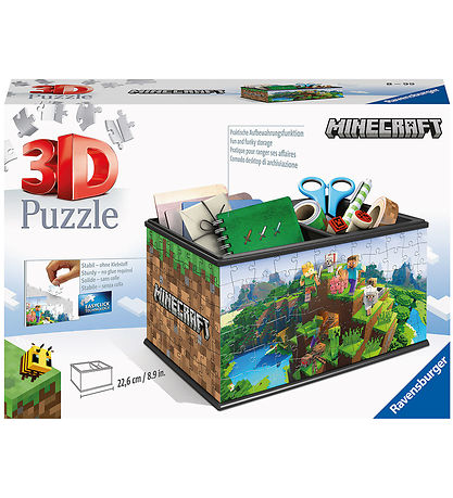 Ravensburger Puslespil - 3D Treasure Box - 223 dele - Minecraft