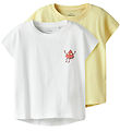 Name it T-shirt  - 2-Pak - NmfVarutti - Lemon Meringue/Bright Wh