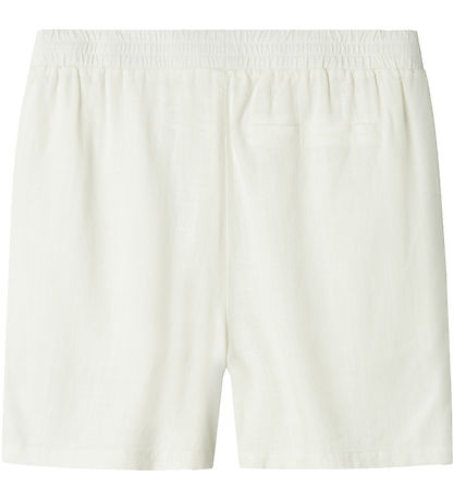 LMTD Shorts - Viskose/Hør - Noos - NlnFinen - White Alyssum