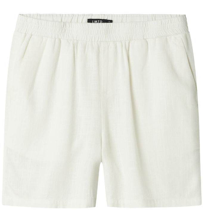 LMTD Shorts - Viskose/Hør - Noos - NlnFinen - White Alyssum