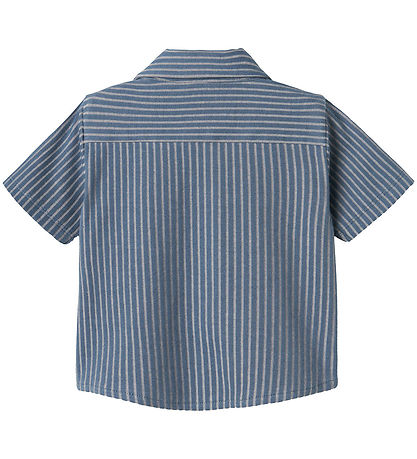 Name It Skjorte k/æ - NbmHelmar - Blue Mirage