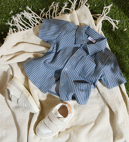 Name It Skjorte k/æ - NbmHelmar - Blue Mirage