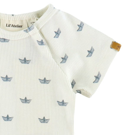 Lil Atelier Body k/æ - Rib - NbmLavo - Coconut Milk/Paper Boat