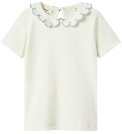 Lil Atelier T-shirt - NmfFundo Coconut Mlik/Zen Blue Lil Atelier T-shirt - NmfFundo Coconut Mlik/Zen Blue