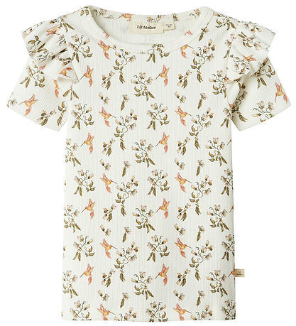 Lil Atelier T-shirt - NmfLavo - Coconut Milk/Humming Bird