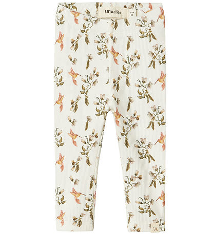 Lil Atelier Leggings - NbfLavo - Cocnut Milk /Humming Bird Lil Atelier Leggings - NbfLavo - Cocnut Milk /Humming Bird
