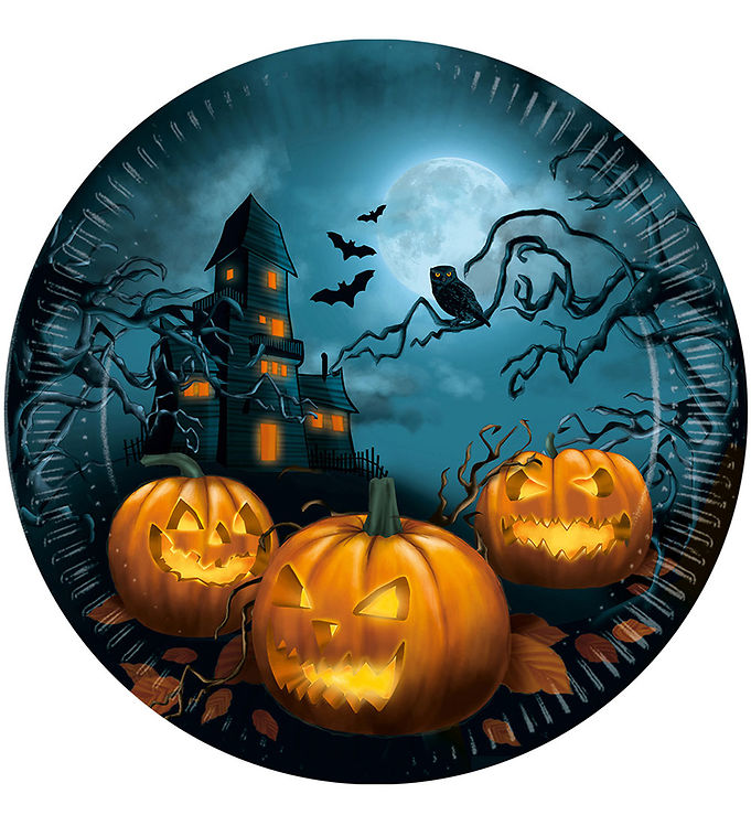 Decorata Party Paptallerkner - 8-pak - 23 cm - Halloween
