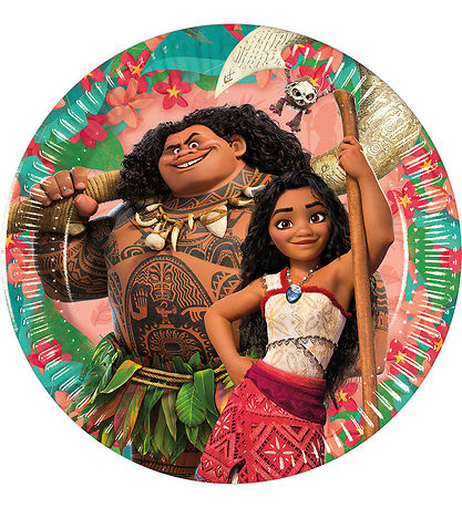 Decorata Party Paptallerkner - 8-pak - 20cm - Moana II Decorata Party Paptallerkner - 8-pak - 20cm - Moana II