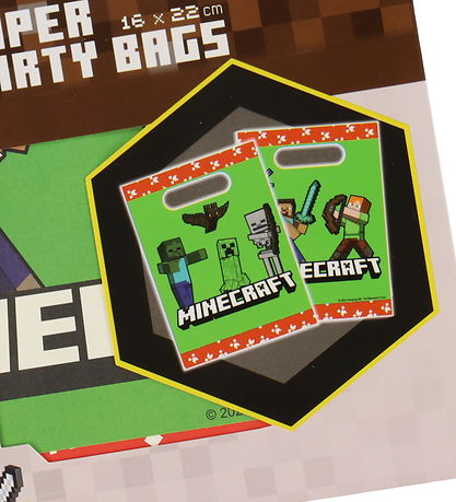 Decorata Party Slikpose - 4-pak - Minecraft