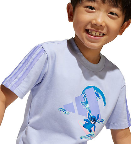 adidas Performance Sweatsæt - Stitch - LK DY LS T - VIOTON/LPURP