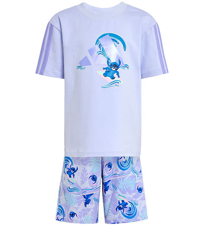 adidas Performance Sweatsæt - Stitch - LK DY LS T - VIOTON/LPURP adidas Performance Sweatsæt - Stitch - LK DY LS T - VIOTON/LPURP