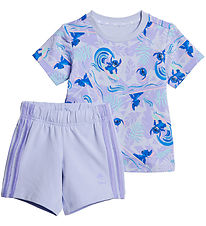 adidas Performance Shortssæt - Stitch - I DY LS T - VIOTON/MULTC adidas Performance Shortssæt - Stitch - I DY LS T - VIOTON/MULTC