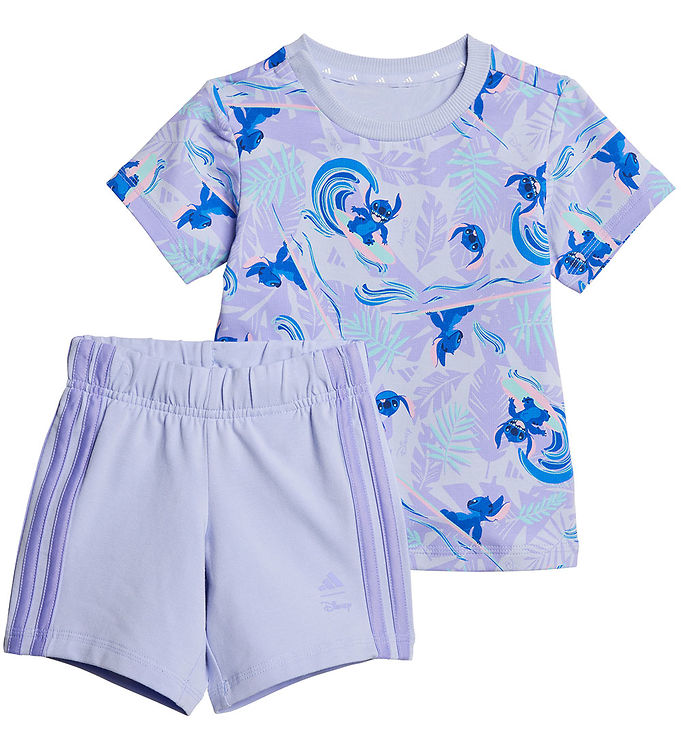 adidas Performance Shortssæt - Stitch - I DY LS T - VIOTON/MULTC