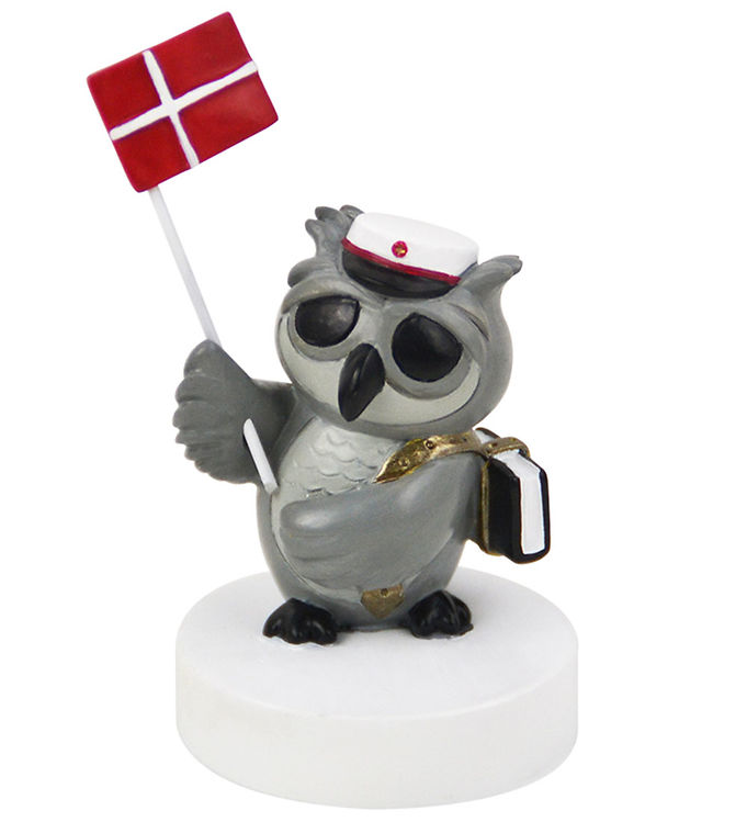 Kids by Friis Ugle med Bog og Flag - Rød