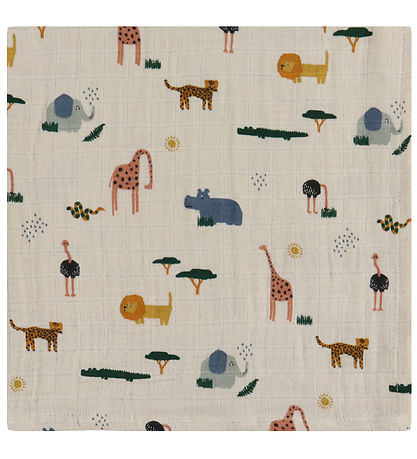 Liewood Stofbleer - Musselin - 2-pak - 65x65 cm - Lewis - Safari Liewood Stofbleer - Musselin - 2-pak - 65x65 cm - Lewis - Safari