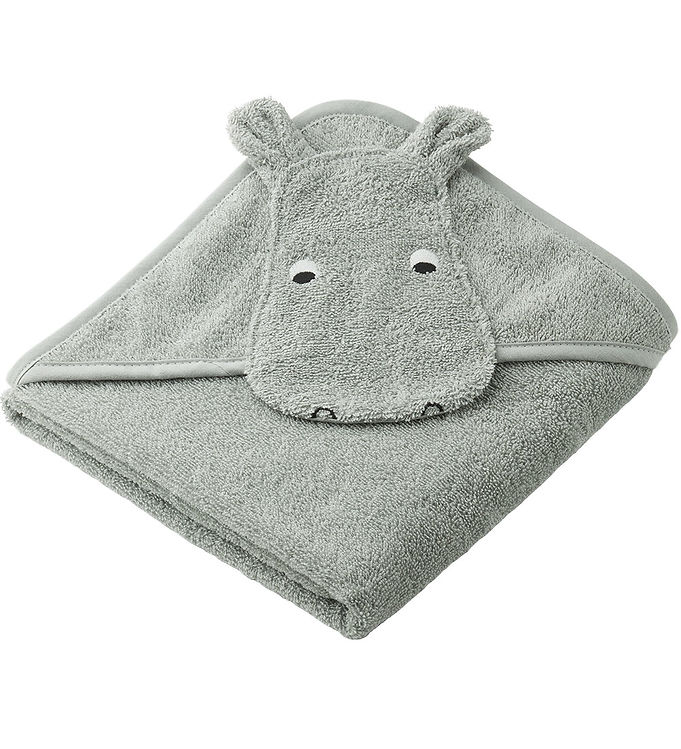 Liewood Babyhåndklæde – Albert – Hippo Dove Blue
