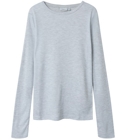 Name It Bluse - NkfTinemaj - Light Grey Melange Name It Bluse - NkfTinemaj - Light Grey Melange