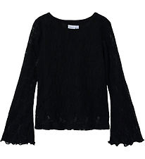 Name It Bluse - NkfTepine - Sort m. Blonder Name It Bluse - NkfTepine - Sort m. Blonder