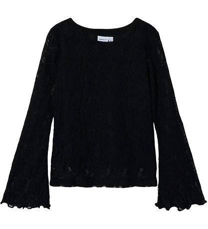 Name It Bluse - NkfTepine - Sort m. Blonder Name It Bluse - NkfTepine - Sort m. Blonder