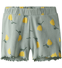 Name It Shorts - Rib - NmfVemma - Aqua Gray/Lemon Name It Shorts - Rib - NmfVemma - Aqua Gray/Lemon
