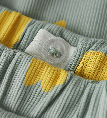 Name It Shorts - Rib - NmfVemma - Aqua Gray/Lemon