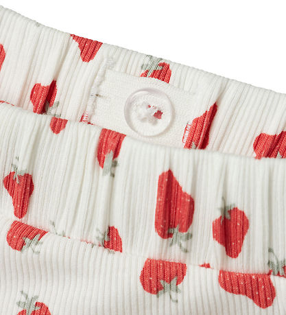Name It Shorts - Rib - NmfVemma - Bright White/Strawberry Name It Shorts - Rib - NmfVemma - Bright White/Strawberry