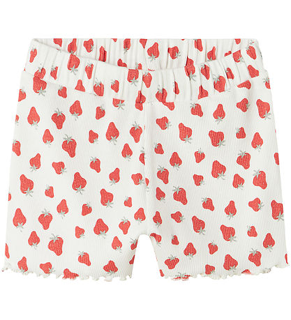 Name It Shorts - Rib - NmfVemma - Bright White/Strawberry Name It Shorts - Rib - NmfVemma - Bright White/Strawberry