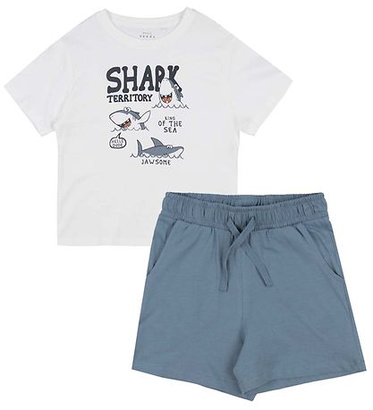 Name It Shortssæt - Shorts/T-shirt - NmmVigor - Blue Mirage Name It Shortssæt - Shorts/T-shirt - NmmVigor - Blue Mirage