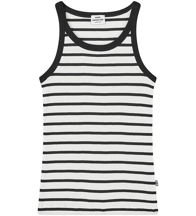 Mads Nørgaard Tanktop - Rib - Carinila - Vanilla Ice/Sort