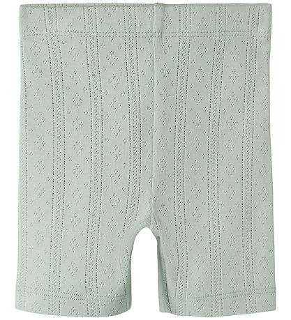 Name It Pyöräilyshortsit - NmfJsilke - Aqua Harmaa M. Pointelle