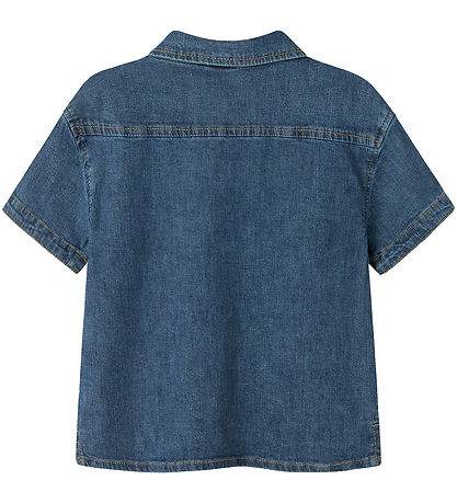 Name It Skjorte k/æ - Hør/Bomuld - NmmPeter - Mørkeblå Denim Name It Skjorte k/æ - Hør/Bomuld - NmmPeter - Mørkeblå Denim