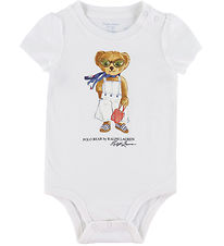Polo Ralph Lauren Body k/æ - Hvid m. Bamse Polo Ralph Lauren Body k/æ - Hvid m. Bamse