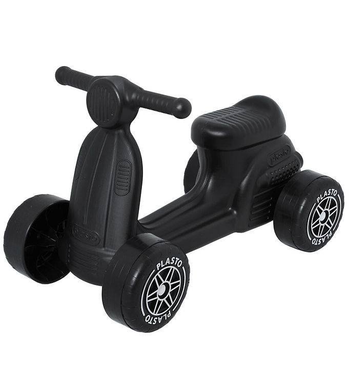 PLASTO Scooter with silent wheels, black