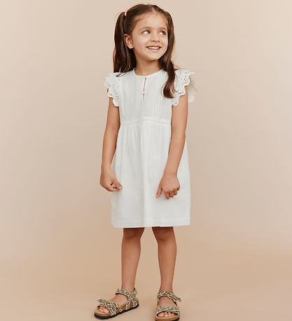 Sofie Schnoor Kjole - Ivalask - Snow White m. Broderi Anglaise Sofie Schnoor Kjole - Ivalask - Snow White m. Broderi Anglaise