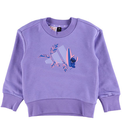 adidas Performance Sweatsæt - Stitch - LK DY LS JOG - LPURPL/VIT adidas Performance Sweatsæt - Stitch - LK DY LS JOG - LPURPL/VIT