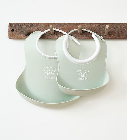 BabyBjörn Hagesmæk - 2-pak - Pastelgrøn