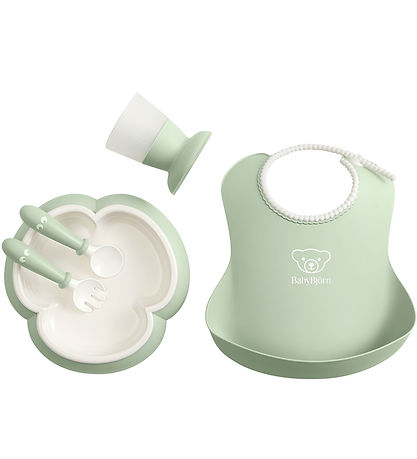 BabyBjörn Spisesæt - 5 Dele - Pastelgrøn BabyBjörn Spisesæt - 5 Dele - Pastelgrøn