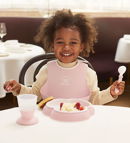 BabyBjörn Spisesæt - 5 Dele - Lyserød BabyBjörn Spisesæt - 5 Dele - Lyserød