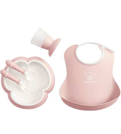 BabyBjörn Spisesæt - 5 Dele - Lyserød BabyBjörn Spisesæt - 5 Dele - Lyserød