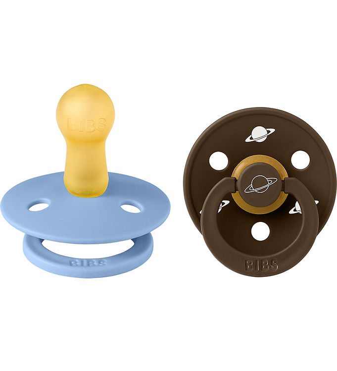 Bibs Colour sutter - Str. 2 - 2-pak - Rund - Planet Nusa - Sky B billede