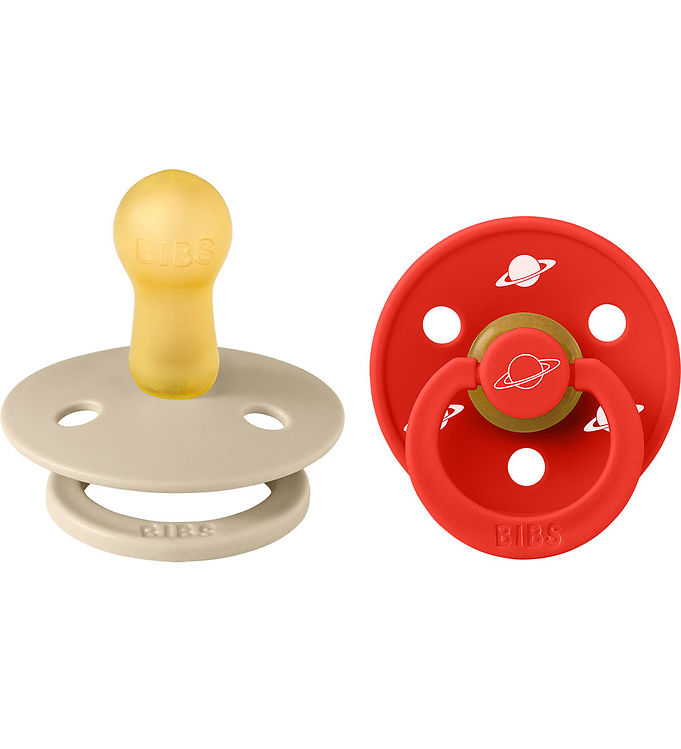 Bibs Colour sutter - Str. 2 - 2-pak - Rund - Planet Nusa - Vanil