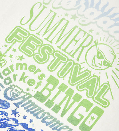 Mads Nørgaard T-shirt - Printed Thorlino - Snow White/Festival