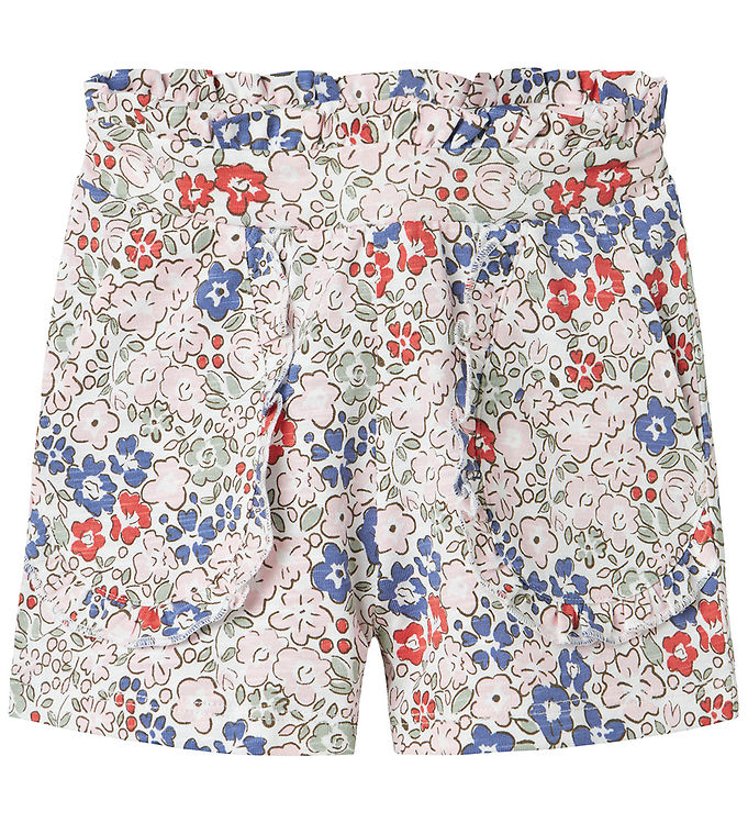 Name It Shorts - Modal - NmfHaile - Bright White m. Blomster