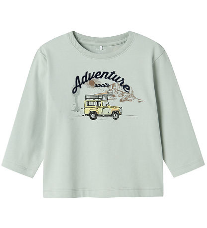 Name It Bluse - NmmHako - Aqua Gray m. Print Name It Bluse - NmmHako - Aqua Gray m. Print