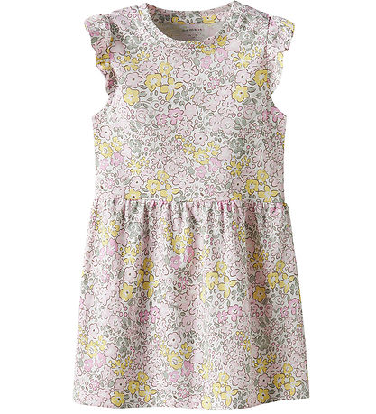 Name It Kjole - Modal - NmfHaile - Bright White/Lemon Meringue