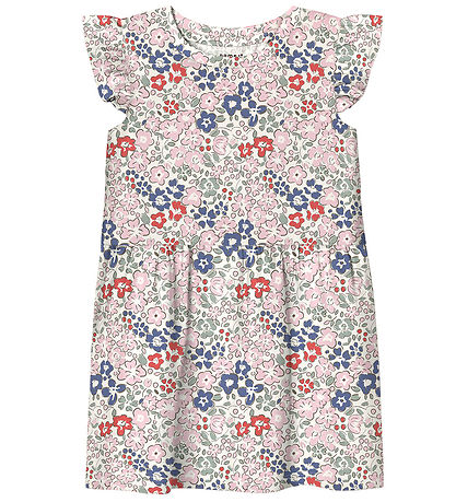 Name It Kjole - Modal - NmfHaile - Bright White m. Blomster Name It Kjole - Modal - NmfHaile - Bright White m. Blomster